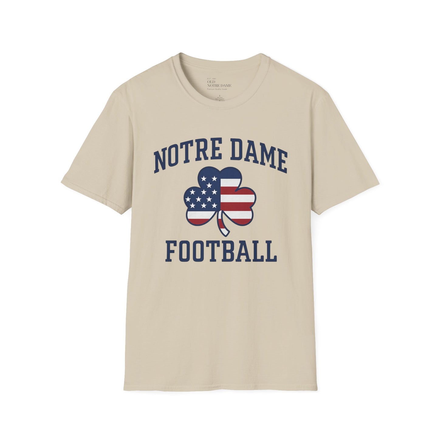 Notre Dame Patriot Football Unisex Softstyle T-Shirt